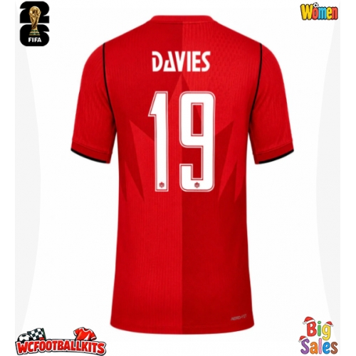 Canada Alphonso Davies #19 Replica Home Stadium Shirt for Women World Cup 2026 Short Sleeve